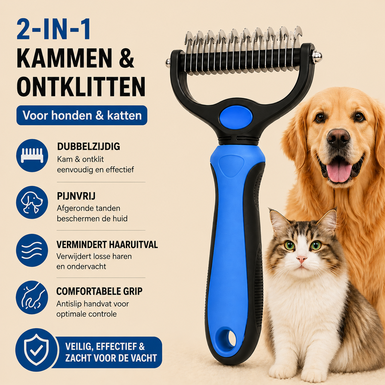FurFlow™ | Verwijdert klitten & losse ondervacht