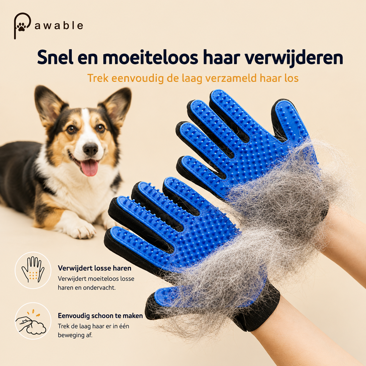 FurGlove™ | Verwijdert losse haren terwijl je aait