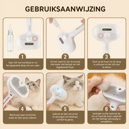 SteamBrush™ | Verwijder losse honden- en kattenharen voordat ze zich door je huis verspreiden